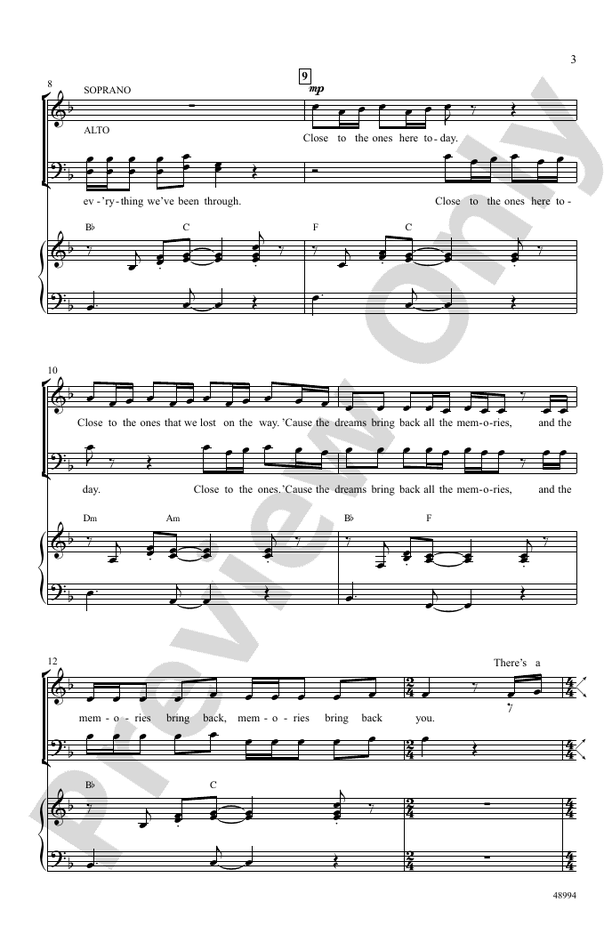 Memories - SATB Choral Octavo (Digital Download)