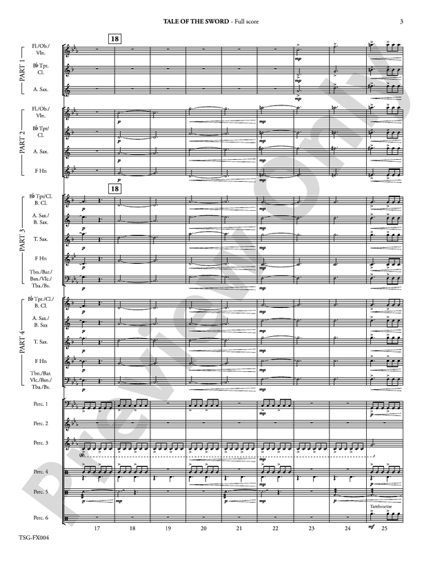 Tale of the Sword (Flexible Arrangement) - Concert Band Conductor Score & Parts (Digital Download)