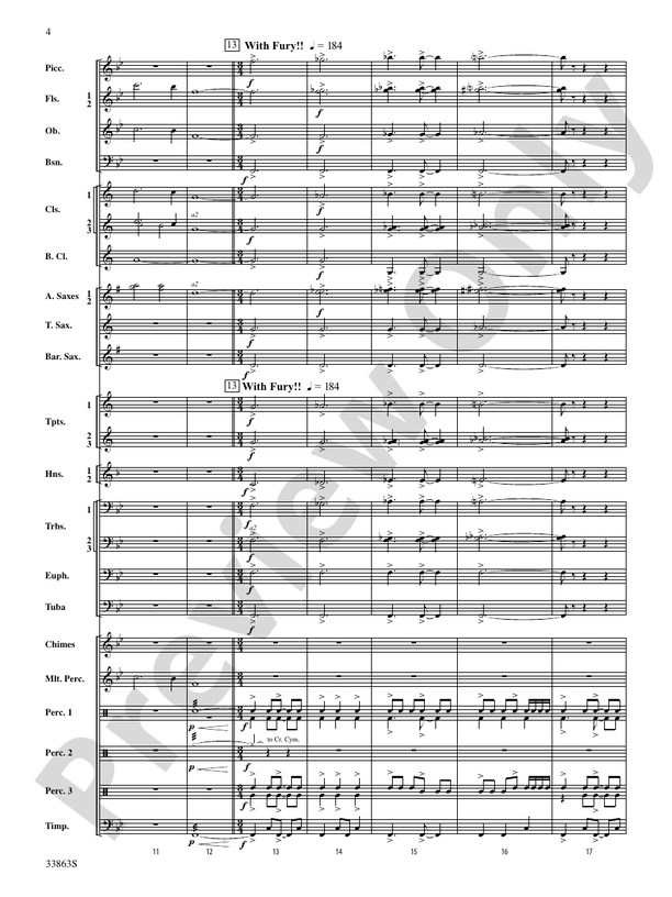 Phenom - Concert Band Conductor Score & Parts (Digital Download)