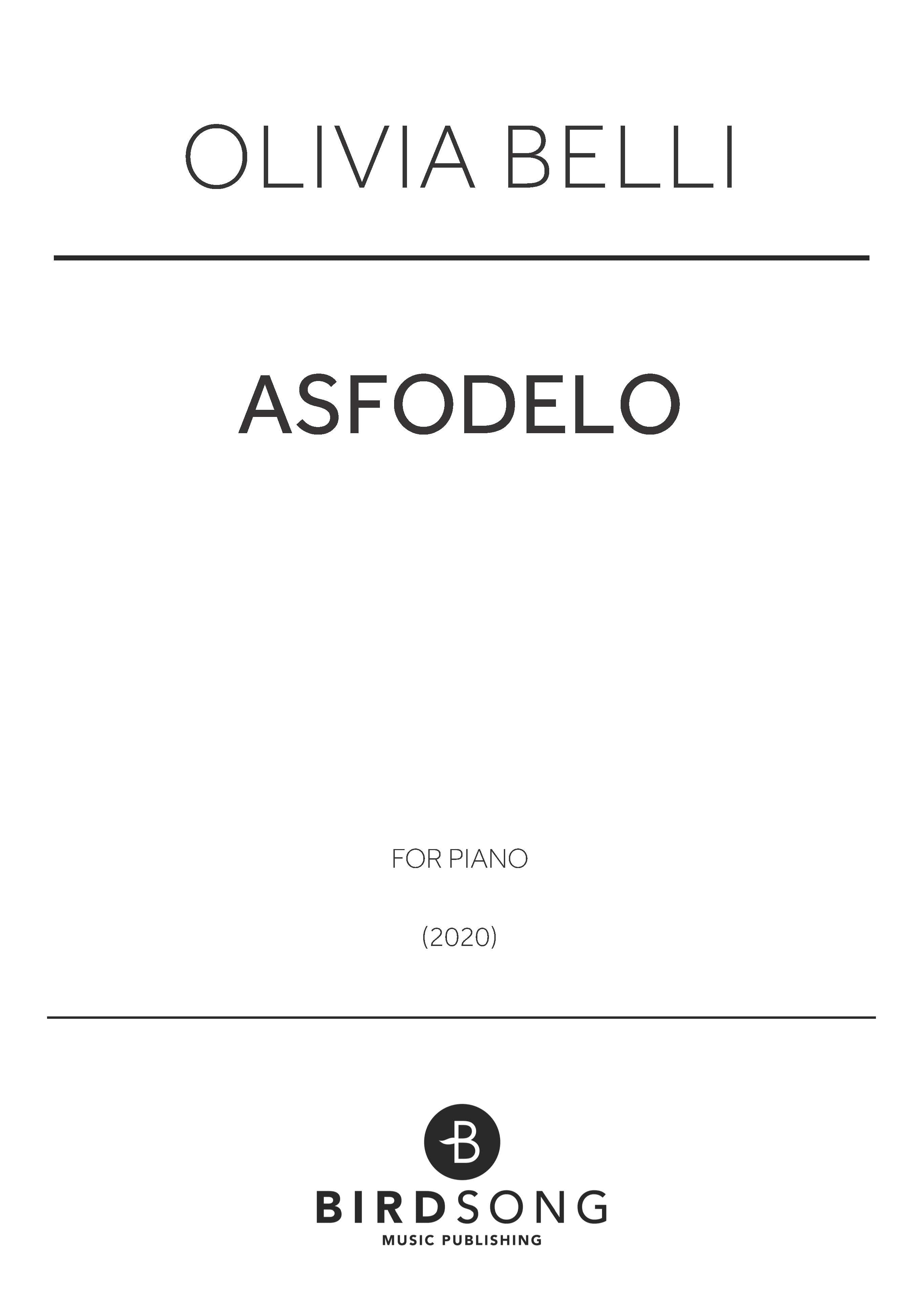 Belli - Asfodelo - Piano Solo (Digital Download)