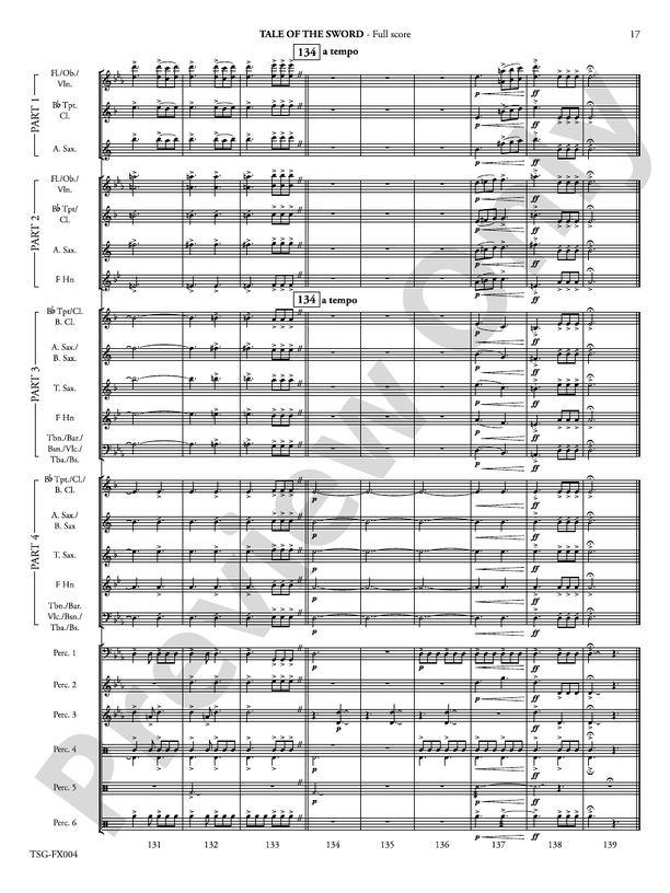 Tale of the Sword (Flexible Arrangement) - Concert Band Conductor Score & Parts (Digital Download)