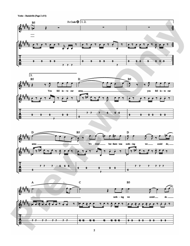 Backdrifts - Guitar TAB (Digital Download)