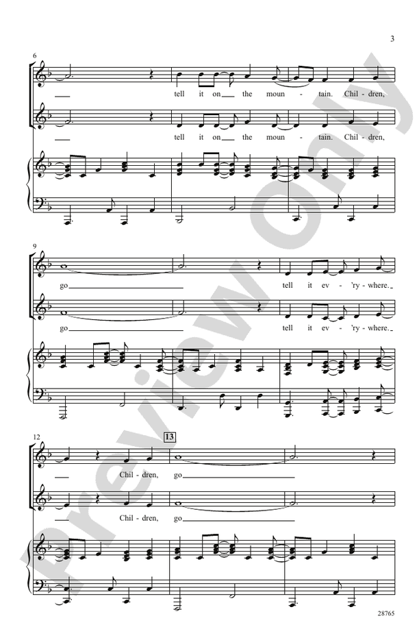 Children, Go Tell It! – 2-Part Choral Octavo (Digital Download)