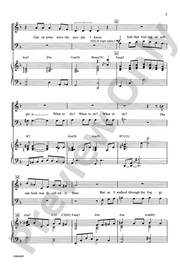 A Foggy Day - 3-Part Mixed Choral Octavo (Digital Download)