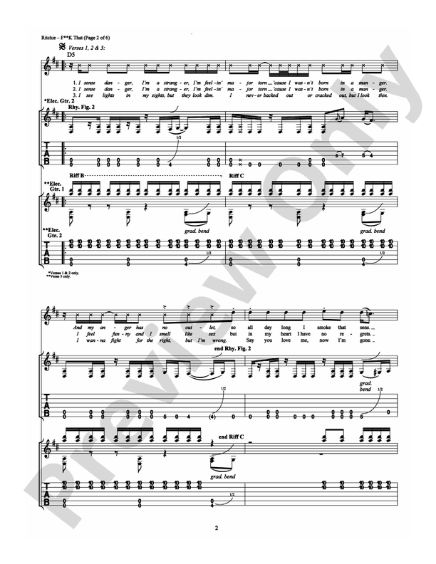 F**k That - Guitar TAB (Digital Download)
