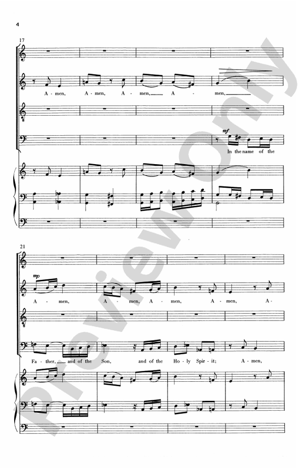 In the Name of the Father (from The Voice of the Holy Spirit) – SATB, with Opt. Baritone Solo Choral Octavo (Digital Download)