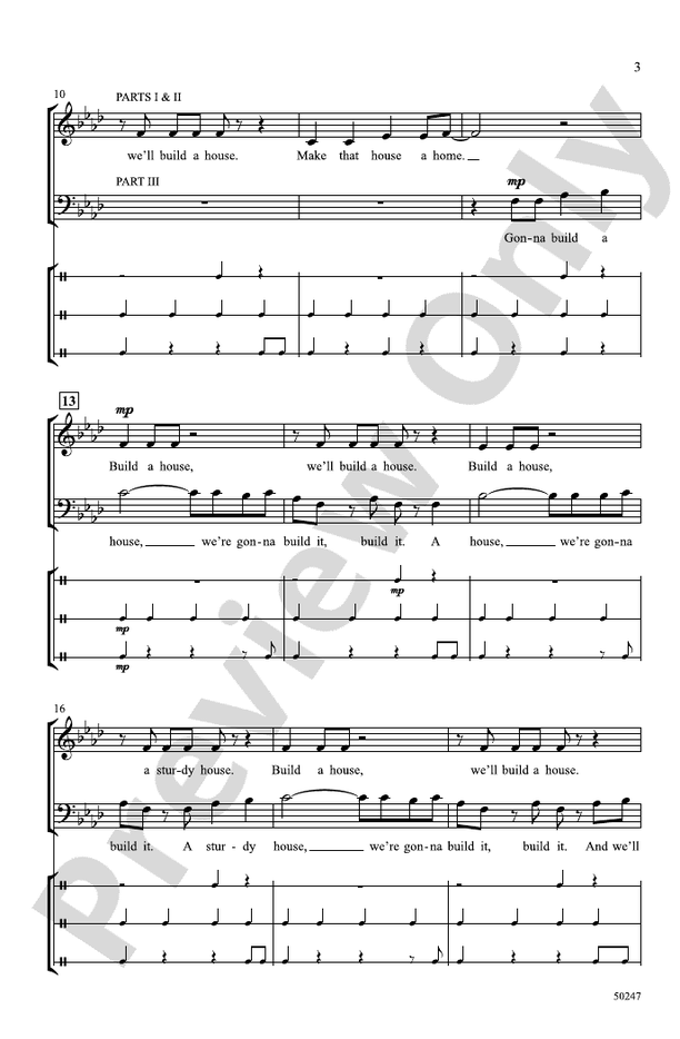 House of Music - 3-Part Mixed A Cappella Choral Octavo (Digital Download)