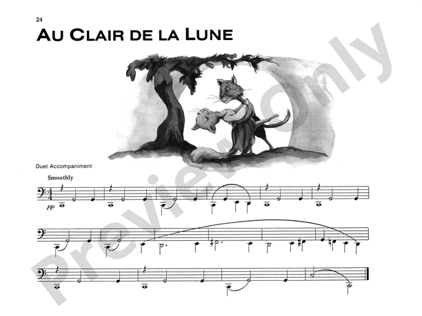 Au Clair de la Lune - Piano Solo with Optional Duet Accompaniments (Digital Download)
