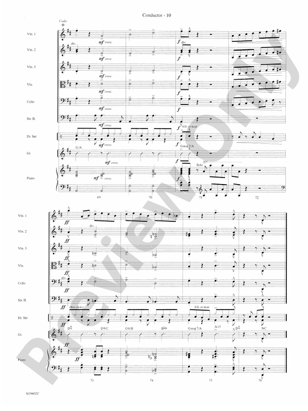 I Got Rhythm (Arr. Calvin Custer) - String Orchestra Conductor Score & Parts (Digital Download)
