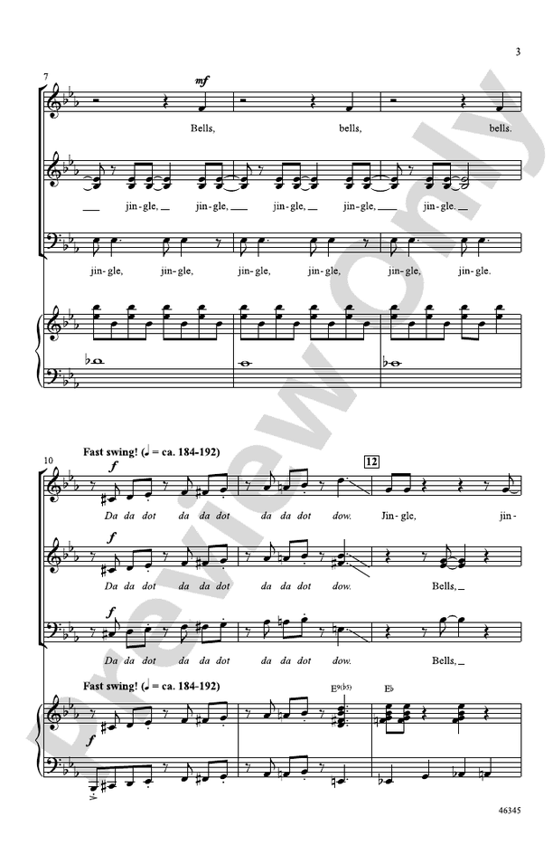 Jingle Bells – 3 Part Mixed Choral Octavo (Digital Download)