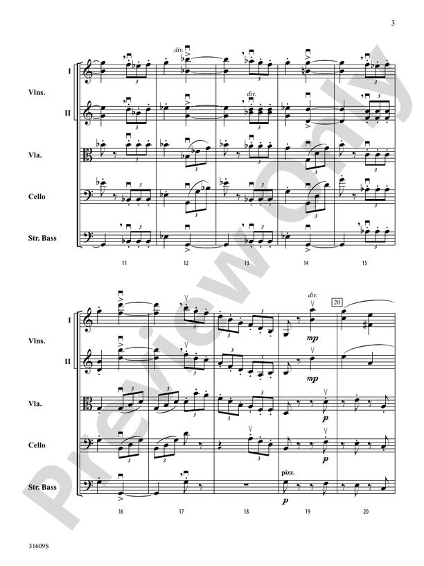 Allegro Giocoso (From Symphony No. 4) – String Orchestra Conductor Score & Parts (Digital Download)