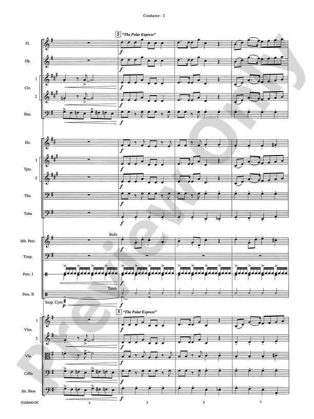 The Polar Express, Selections from – Full Orchestra Conductor Score & Parts (Digital Download)
