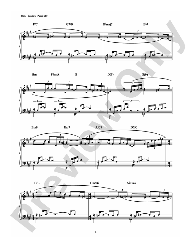 Foxglove - Piano (Digital Download)