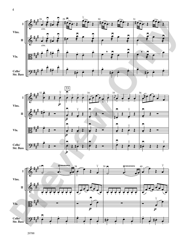 Symphony No. 29 (1st Movement) – String Orchestra Conductor Score & Parts (Digital Download)