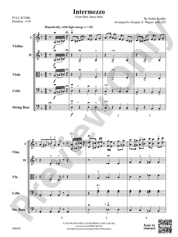 Intermezzo - String Orchestra Conductor Score & Parts (Digital Download)