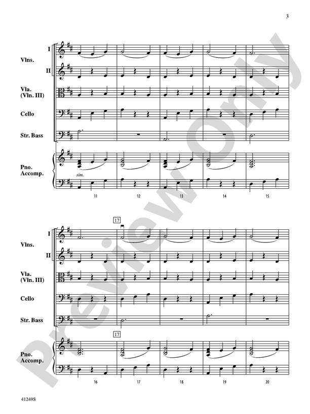 Barcarolle (from The Tales of Hoffman) – String Orchestra Conductor Score & Parts (Digital Download)