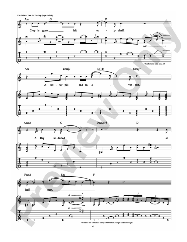 Year to the Day - Guitar TAB (Digital Download)