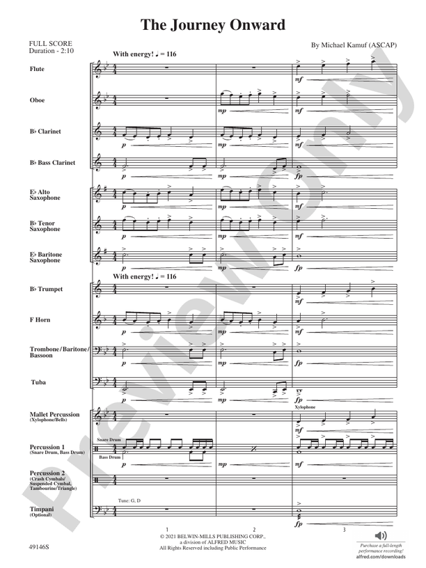 The Journey Onward - Concert Band Conductor Score & Parts (Digital Download)
