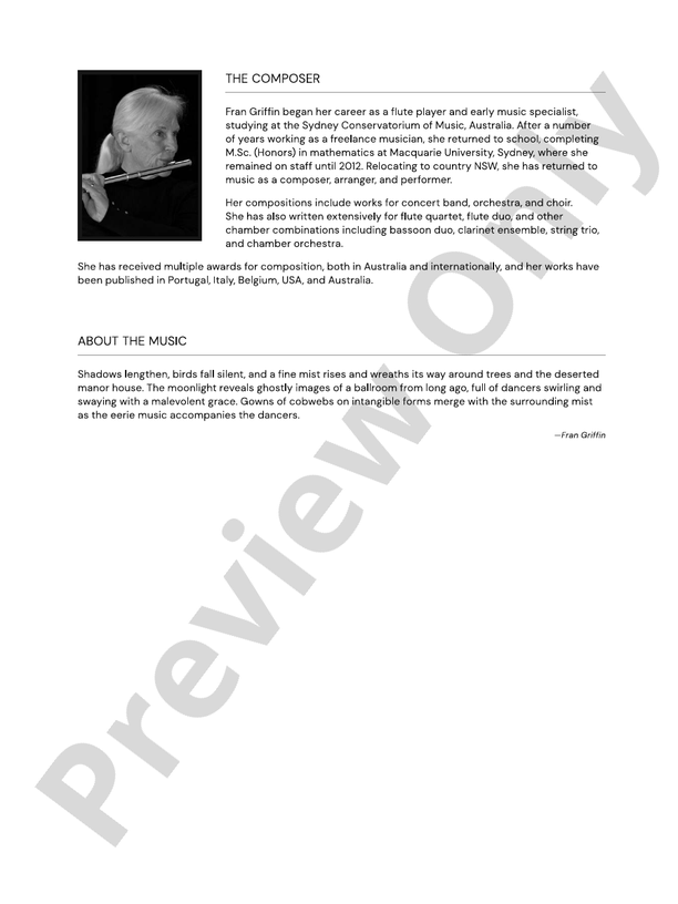 Haunted Night  – Concert Band Conductor Score & Parts (Digital Download)