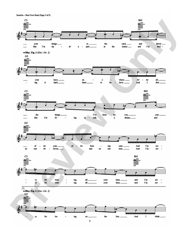 Heel Over Head - Guitar TAB (Digital Download)