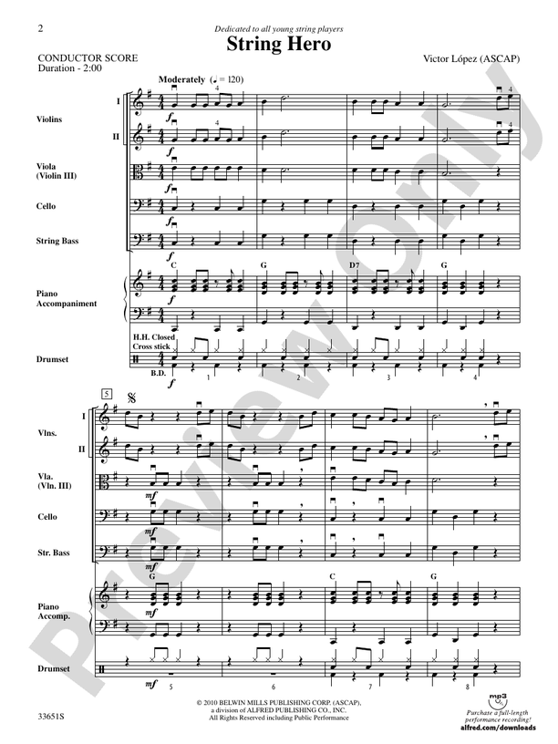 String Hero – String Orchestra Conductor Score & Parts (Digital Download)