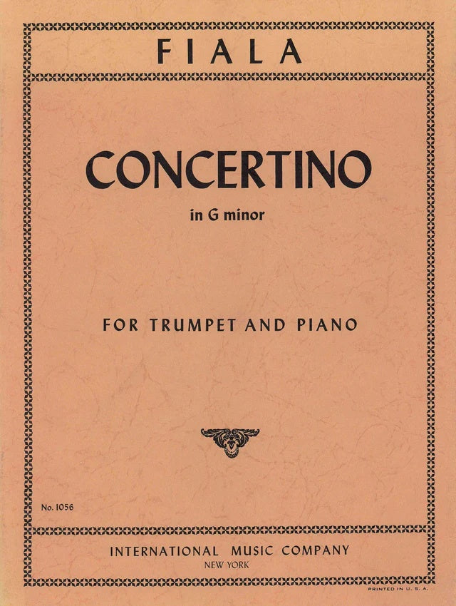 Concertino in G minor for Trumpet & Piano - Fiala - IMC1056