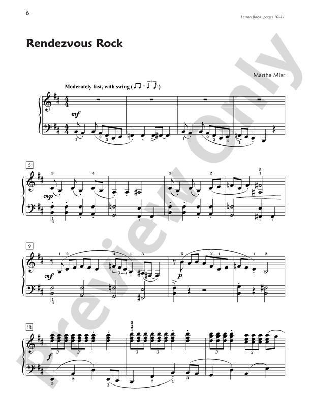 Premier Piano Course, Jazz, Rags & Blues 6 (Digital Download)