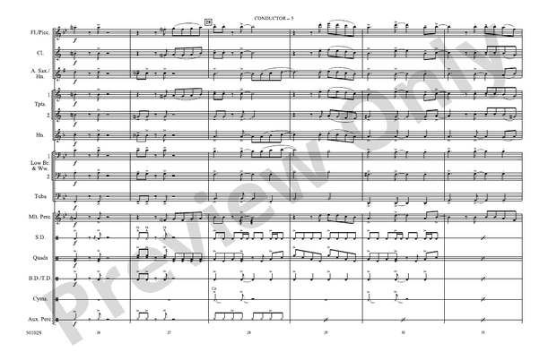 Made You Look – Marching Band Conductor Score & Parts (Digital Download)