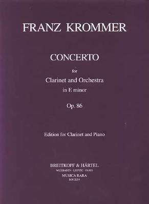 Concerto in E minor Op. 86 - Edition for Clarinet and Piano - Franz Krommer - Clarinet Musica Rara