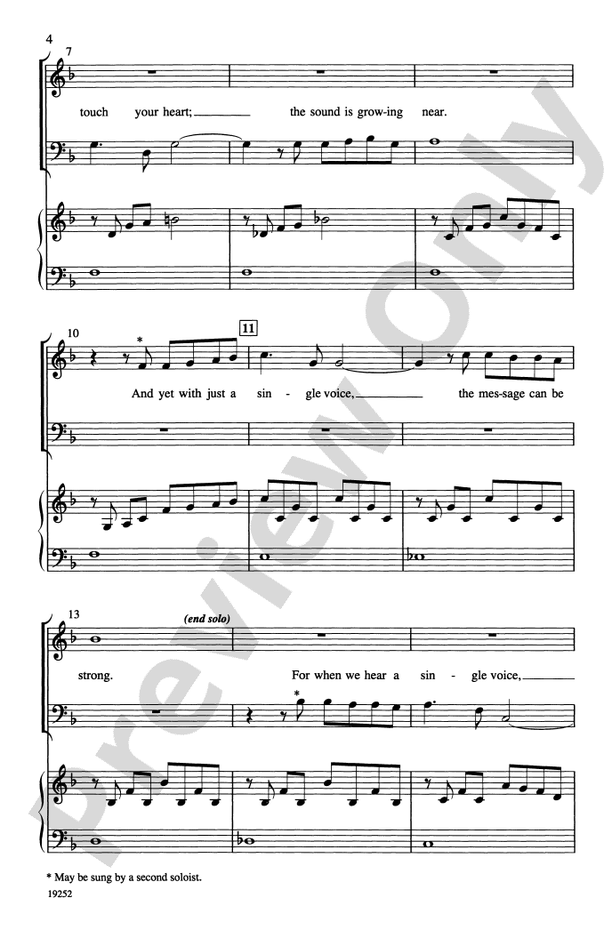 Just a Single Voice – SATB Choral Octavo (Digital Download)
