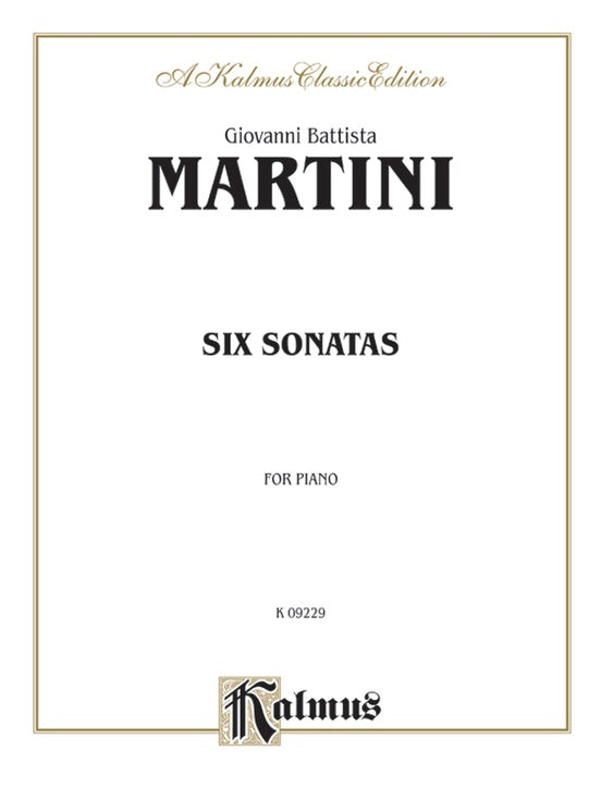 Martini - Six Sonatas - Piano Solo (Digital Download)