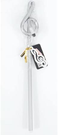 Bentcil Treble Clef Pencil Silver with Eraser