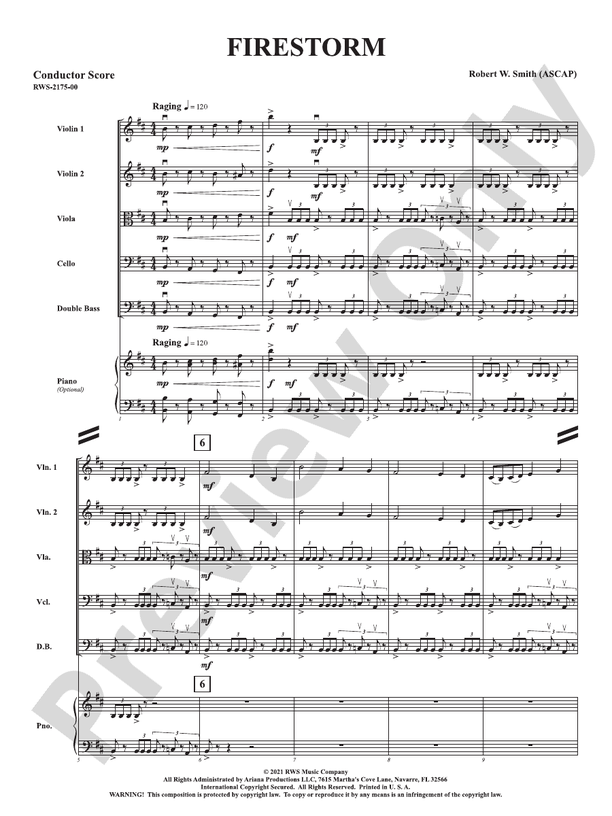 Firestorm - String Orchestra Conductor Score & Parts (Digital Download)