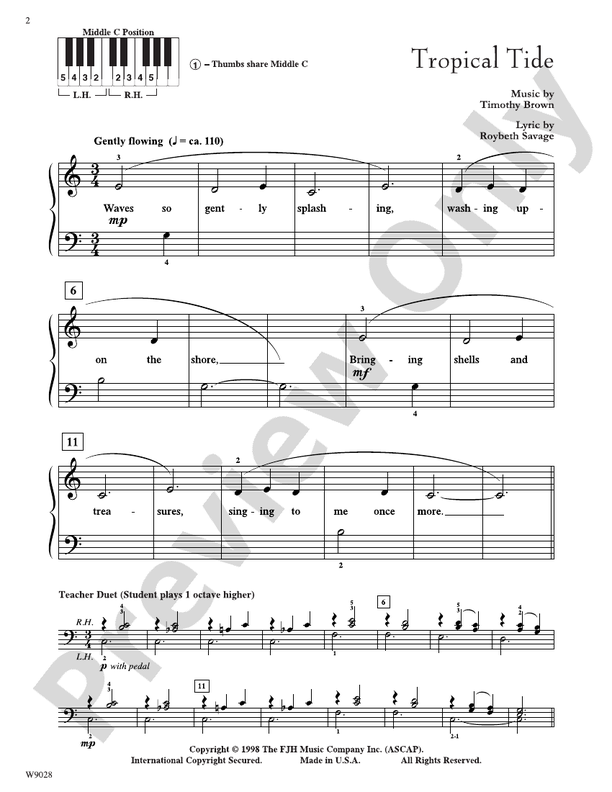 Tropical Breezes - Piano (Digital Download)