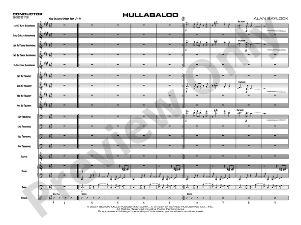 Hullabaloo - Jazz Ensemble Conductor Score & Parts (Digital Download)