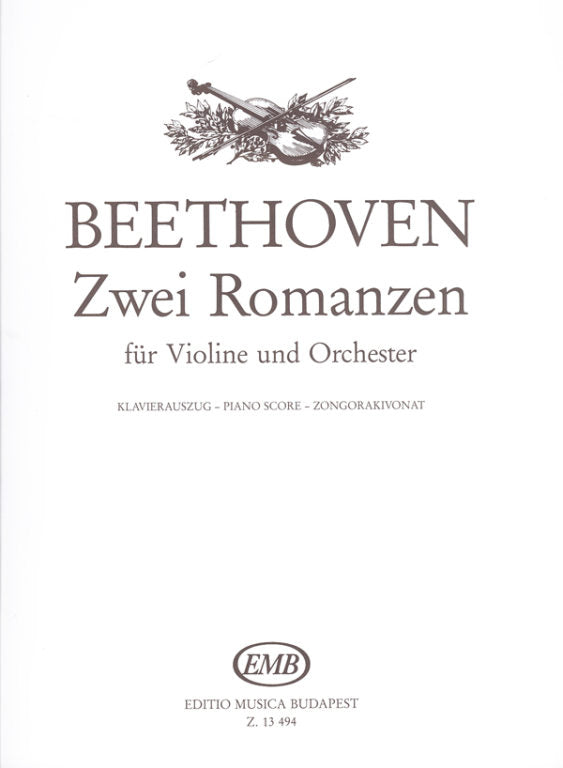 Beethoven - 2 Romances Op40 & Op50 - Violin/Piano Accompaniment EMB Z13494