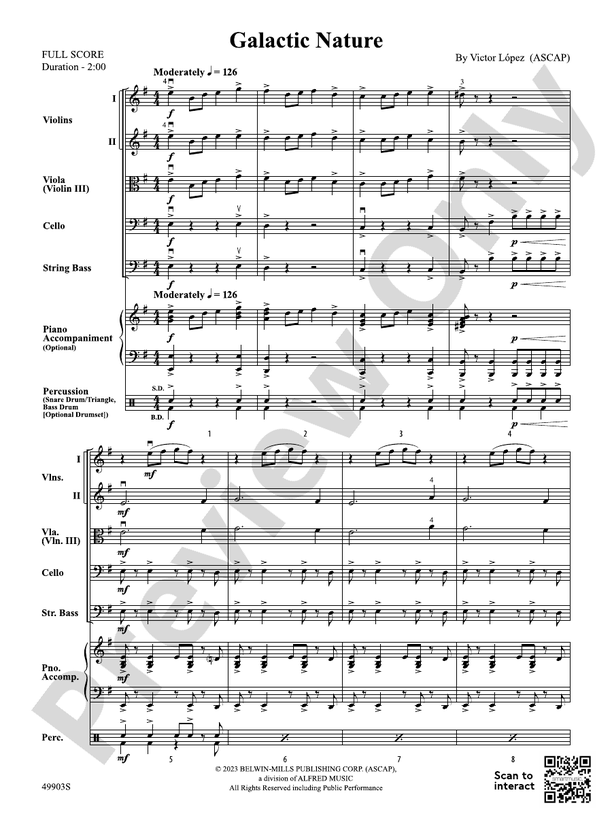 Galactic Nature - String Orchestra Conductor Score & Parts (Digital Download)