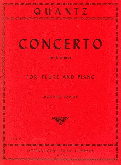 Quantz - Concerto in Emin - Flute/Piano Accompaninment IMC IMC2875