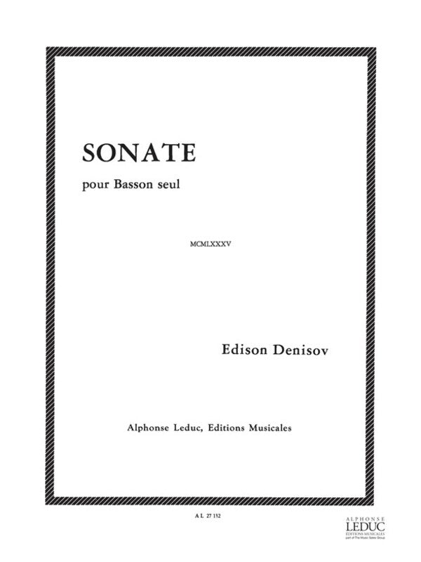 Denisov - Sonata - Bassoon Solo Leduc AL27132
