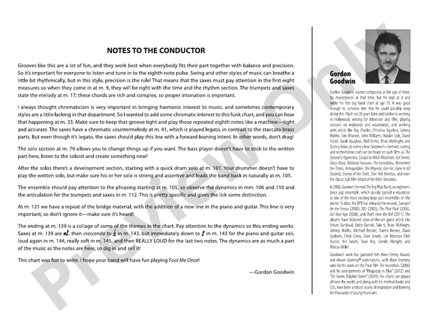 Fool Me Once – Jazz Ensemble Conductor Score & Parts (Digital Download)