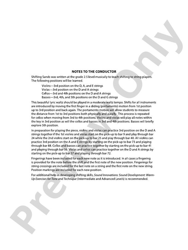 Shifting Sands - String Orchestra Conductor Score & Parts (Digital Download)
