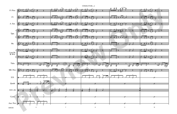 Dance the Night – Marching Band Conductor Score & Parts (Digital Download)