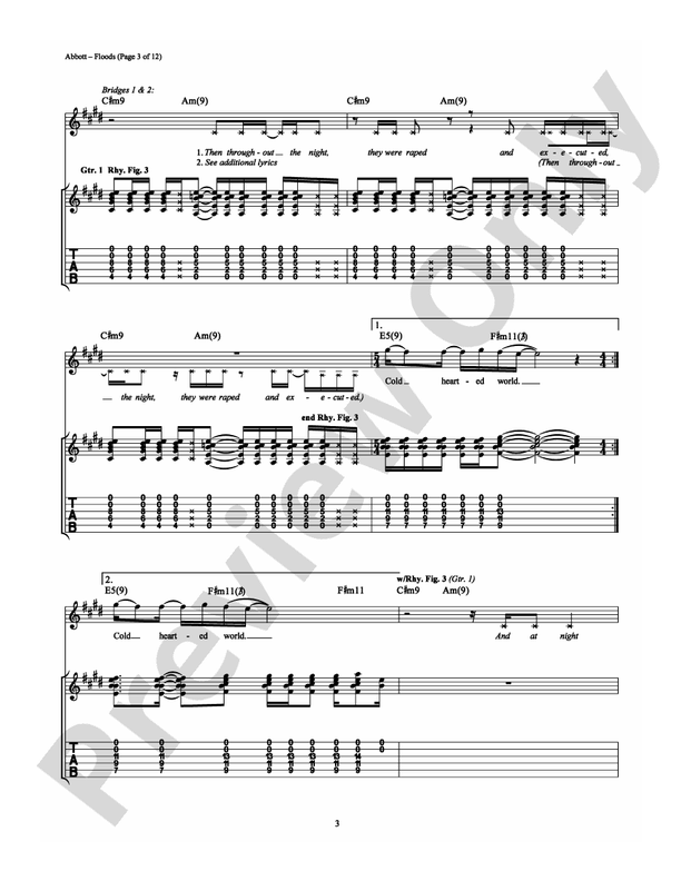 Floods - Guitar TAB (Digital Download)