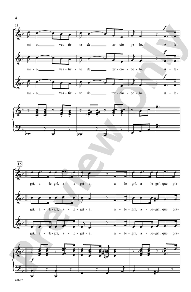 Esta Noche – SSA Choral Octavo (Digital Download)