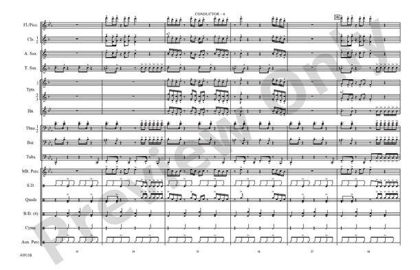 Uptown Funk – Marching Band Conductor Score & Parts (Digital Download)