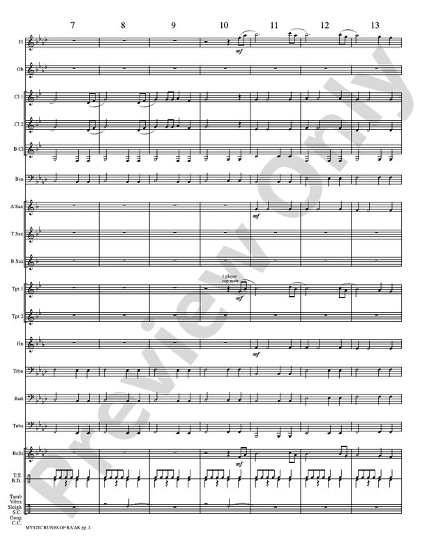 Mystic Runes of Ra‚Äôak - Concert Band Conductor Score & Parts (Digital Download)