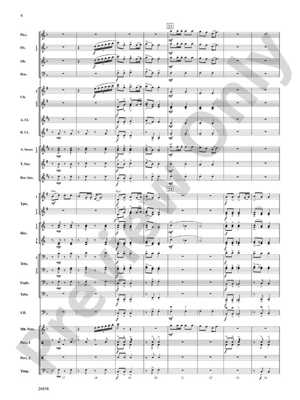 River Songs of the South - Concert Band Conductor Score & Parts (Digital Download)