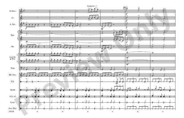 Danger Zone (Arr. Victor López) – Marching Band Conductor Score & Parts (Digital Download)