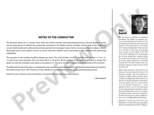 The Upsweep – Jazz Ensemble Conductor Score & Parts (Digital Download)