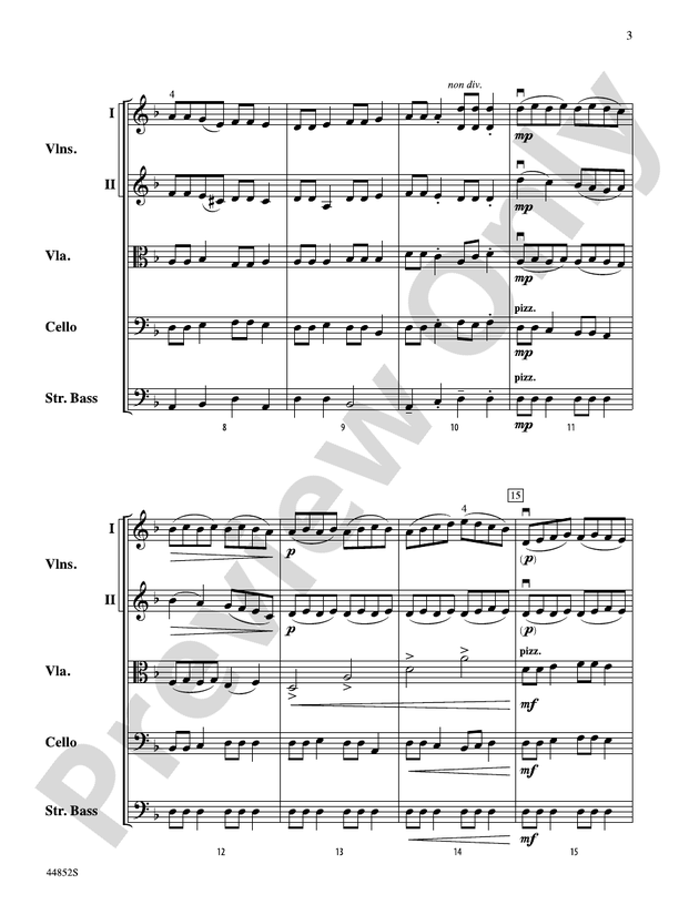 Dreidl Variants - String Orchestra Conductor Score & Parts (Digital Download)